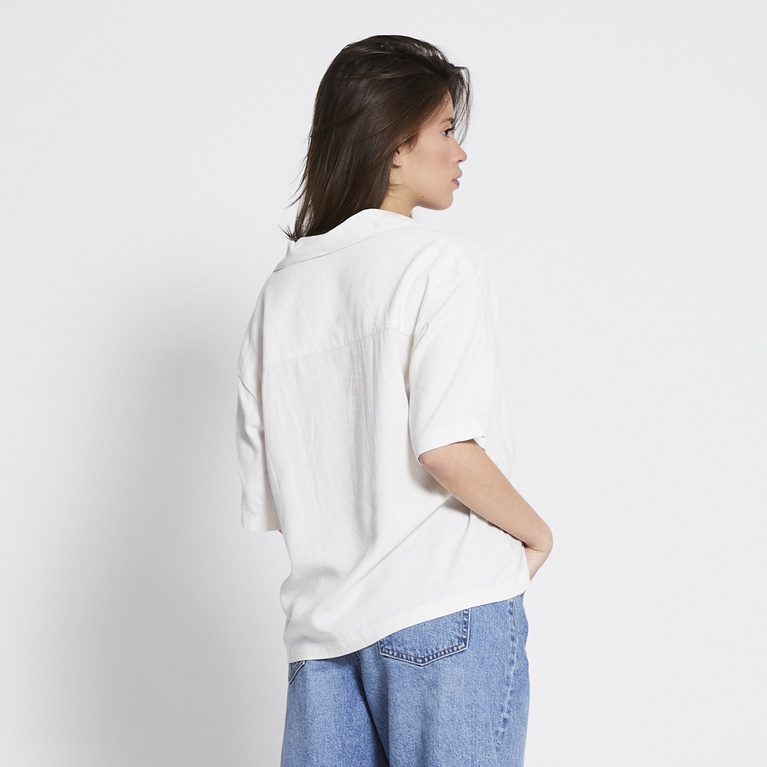 Linen blend shirt "Dixie" Off white